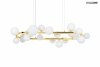 Złota lampa wisząca owalna mleczne klosze ALURE OVAL 120 MSE1501100605/MILK Moosee